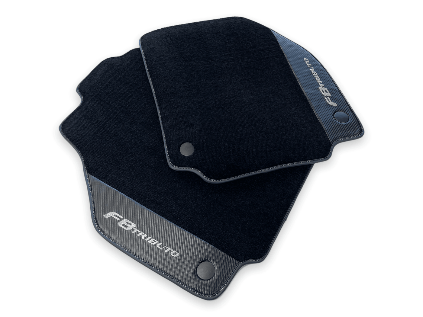 Floor Mats For Ferrari F8 Tributo 2019-2022 With Carbon Leather - AutoWin