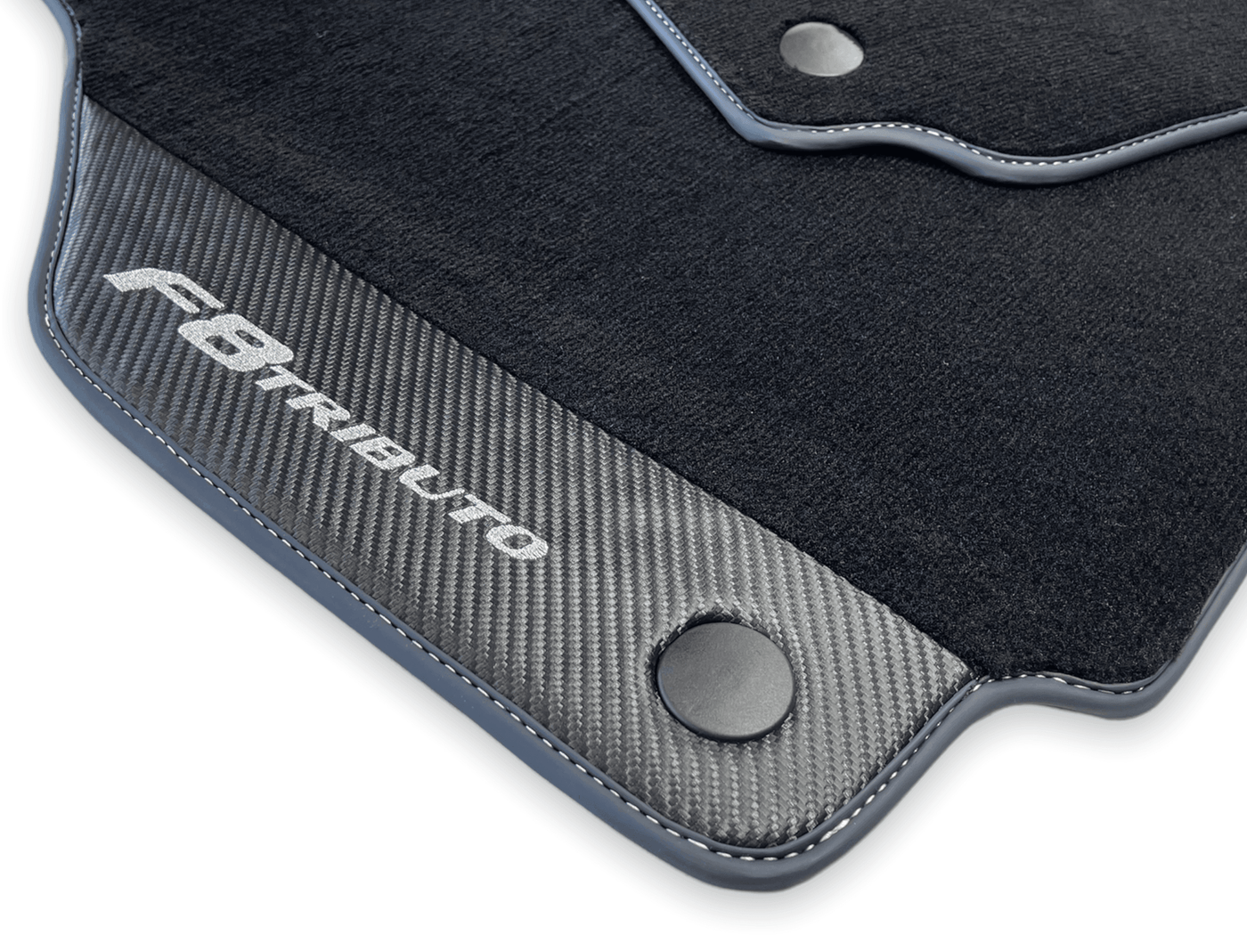 Floor Mats For Ferrari F8 Tributo 2019-2022 With Carbon Leather - AutoWin