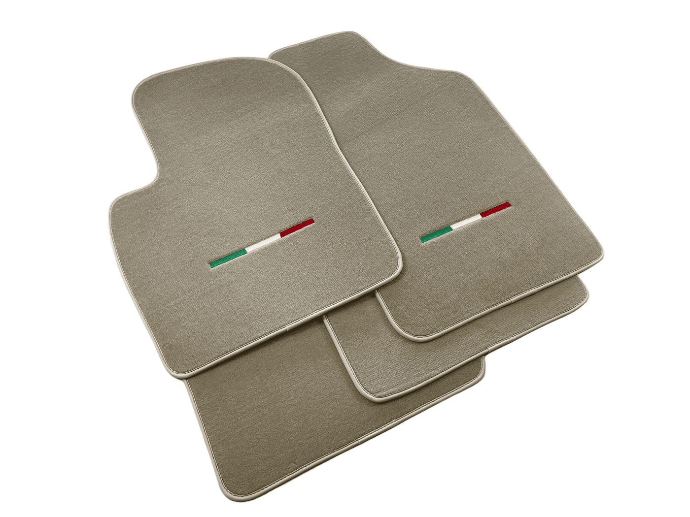 Italian Edition Beige Floor Mats for Fiat 500X (2018-2024) Convertible - AutoWin