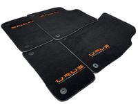 Floor Mats For Lamborghini Urus Black Tailored Orange Edition - AutoWin