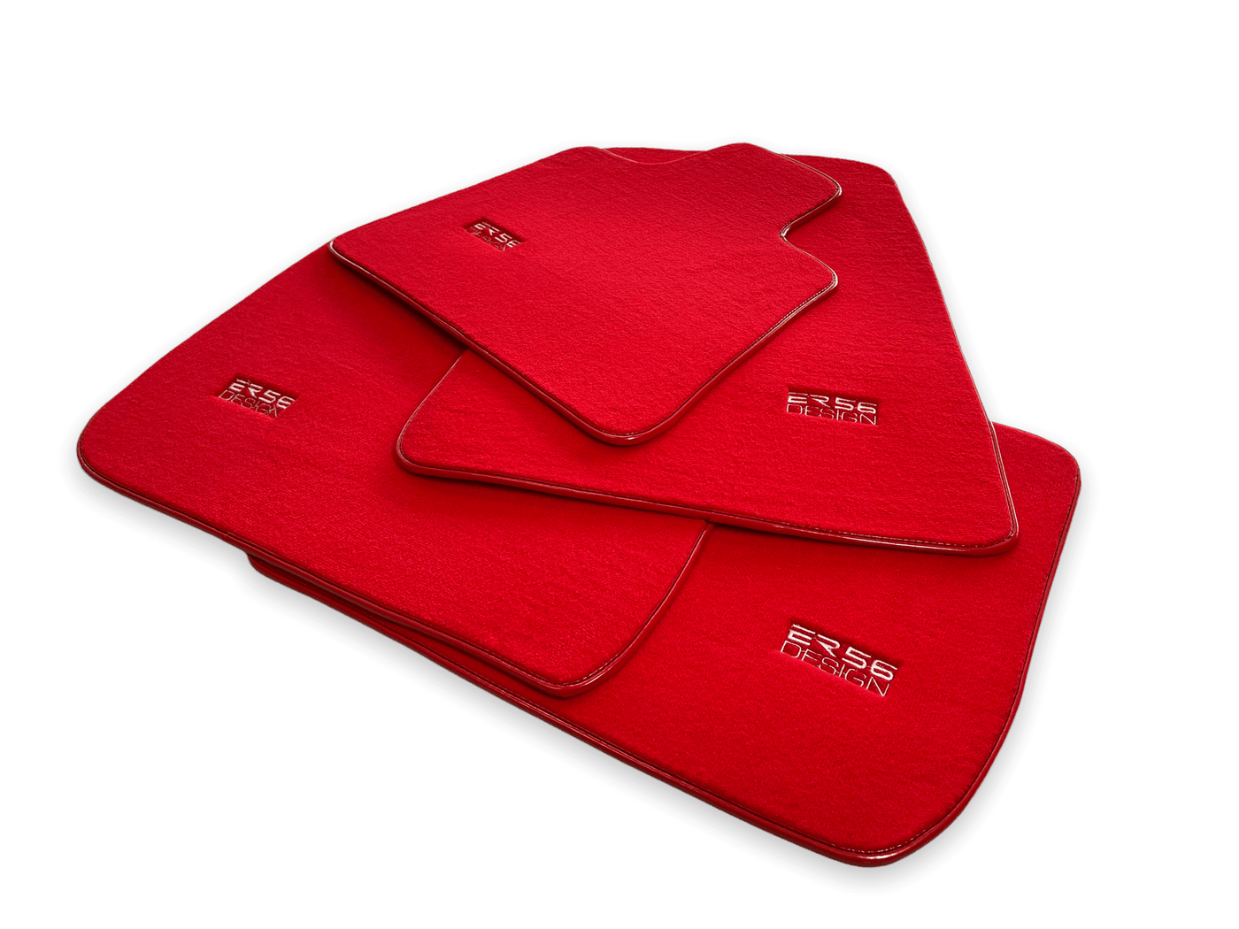 Floor Mats For Rolls Royce Dawn Rr6 2016-2023 Red Er56 Design - AutoWin