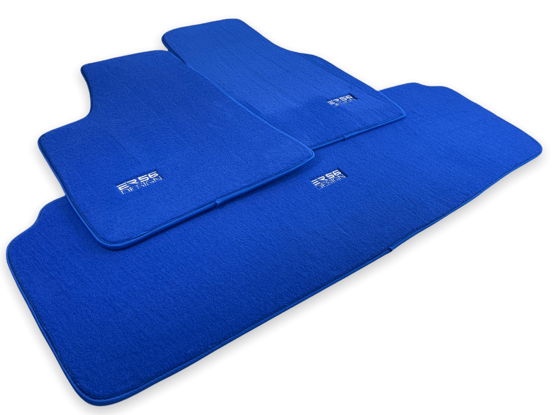 Floor Mats For Tesla Model 3 Blue Tailored Carpets ER56 Design - AutoWin