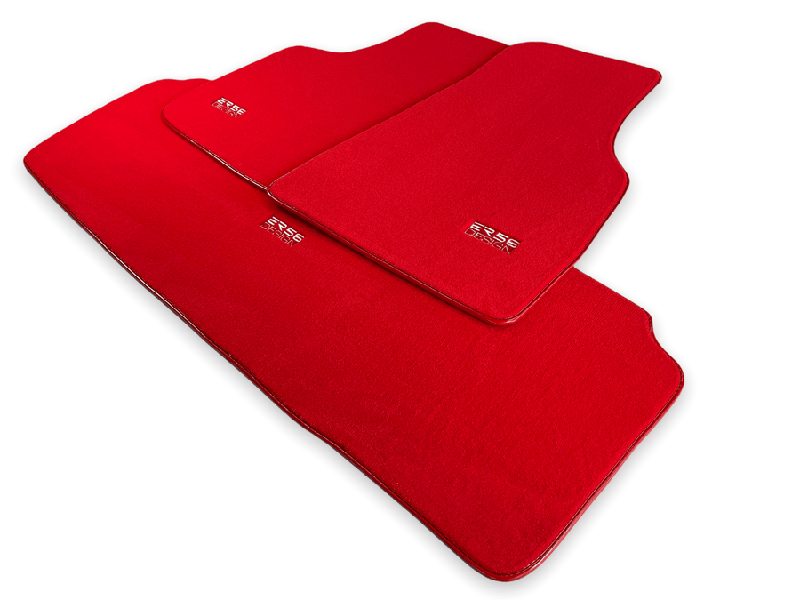 Floor Mats For Tesla Model 3 Red Tailored Carpets ER56 Design - AutoWin