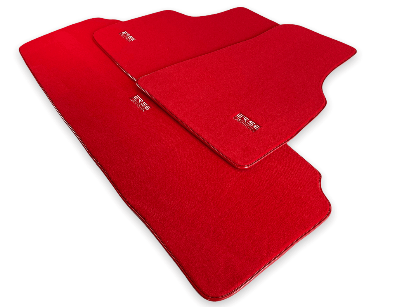 Floor Mats For Tesla Model 3 Red Tailored Carpets ER56 Design - AutoWin