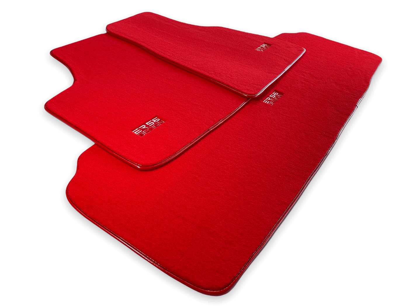 Floor Mats For Tesla Model S Red Tailored Carpets ER56 Design - AutoWin
