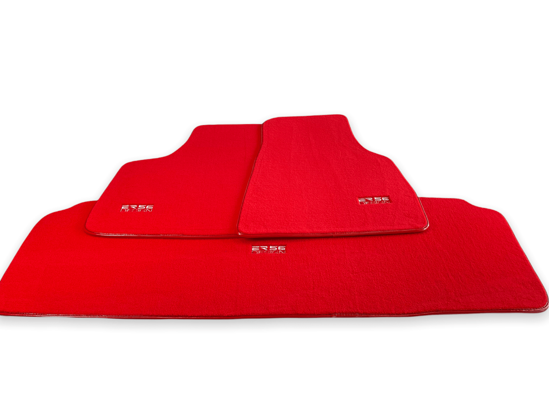 Floor Mats For Tesla Model S Red Tailored Carpets ER56 Design - AutoWin