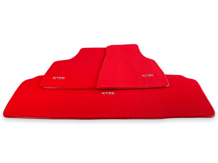 Floor Mats For Tesla Model S Red Tailored Carpets ER56 Design - AutoWin