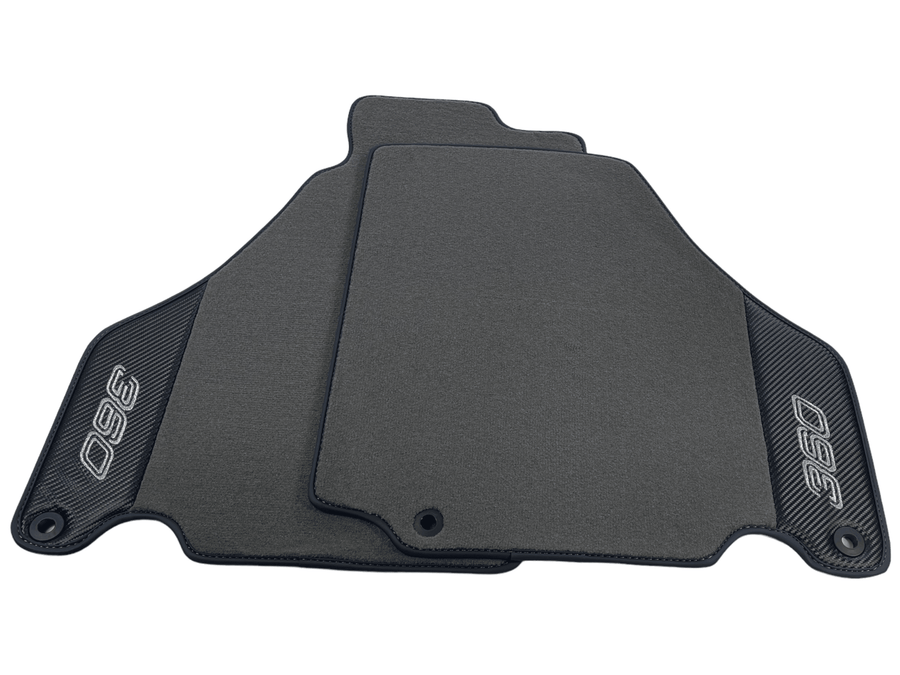 Gray Floor Mats For Ferrari 360 Modena 1999-2005 With Carbon Fiber Leather - AutoWin
