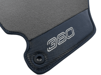 Gray Floor Mats For Ferrari 360 Modena 1999-2005 With Carbon Fiber Leather - AutoWin