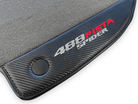 Gray Floor Mats For Ferrari 488 Pista Spider 2019-2021 With Carbon Fiber Leather - AutoWin