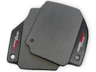 Gray Floor Mats For Ferrari 488 Pista Spider 2019-2021 With Carbon Fiber Leather - AutoWin
