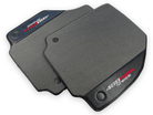 Gray Floor Mats For Ferrari 488 Pista Spider 2019-2021 With Carbon Fiber Leather - AutoWin