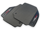 Gray Floor Mats For Ferrari 488 Pista Spider 2019-2021 With Carbon Fiber Leather - AutoWin