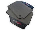 Gray Floor Mats For Ferrari 488 Pista Spider 2019-2021 With Carbon Fiber Leather - AutoWin