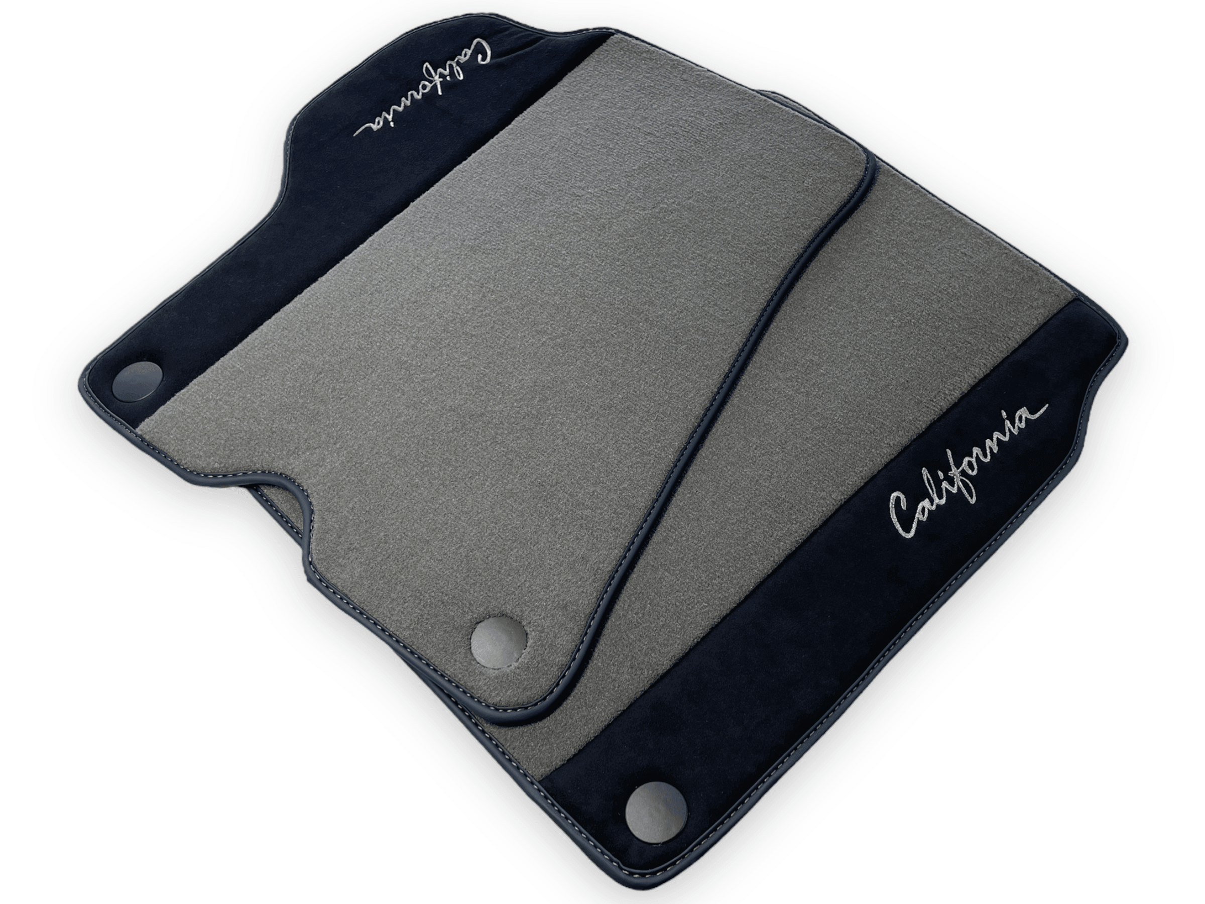 Gray Floor Mats For Ferrari California 2008-2014 With Alcantara - AutoWin