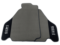 Gray Floor Mats For Ferrari F430 2004-2009 With Alcantara Leather - AutoWin