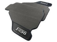 Gray Floor Mats For Ferrari F430 2004-2009 With Carbon Fiber Leather - AutoWin