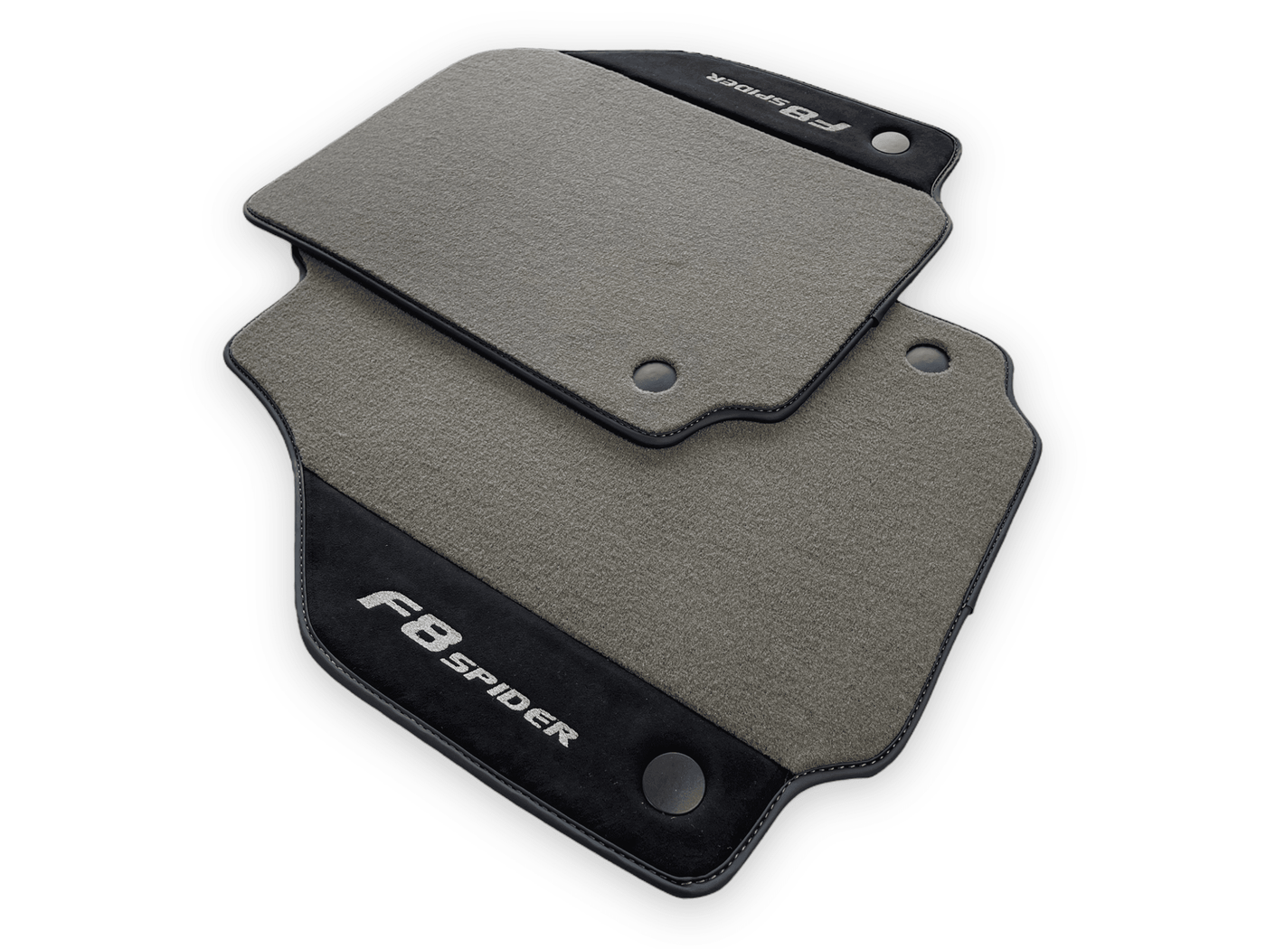 Gray Floor Mats For Ferrari F8 Spider 2019-2022 With Alcantara Leather - AutoWin