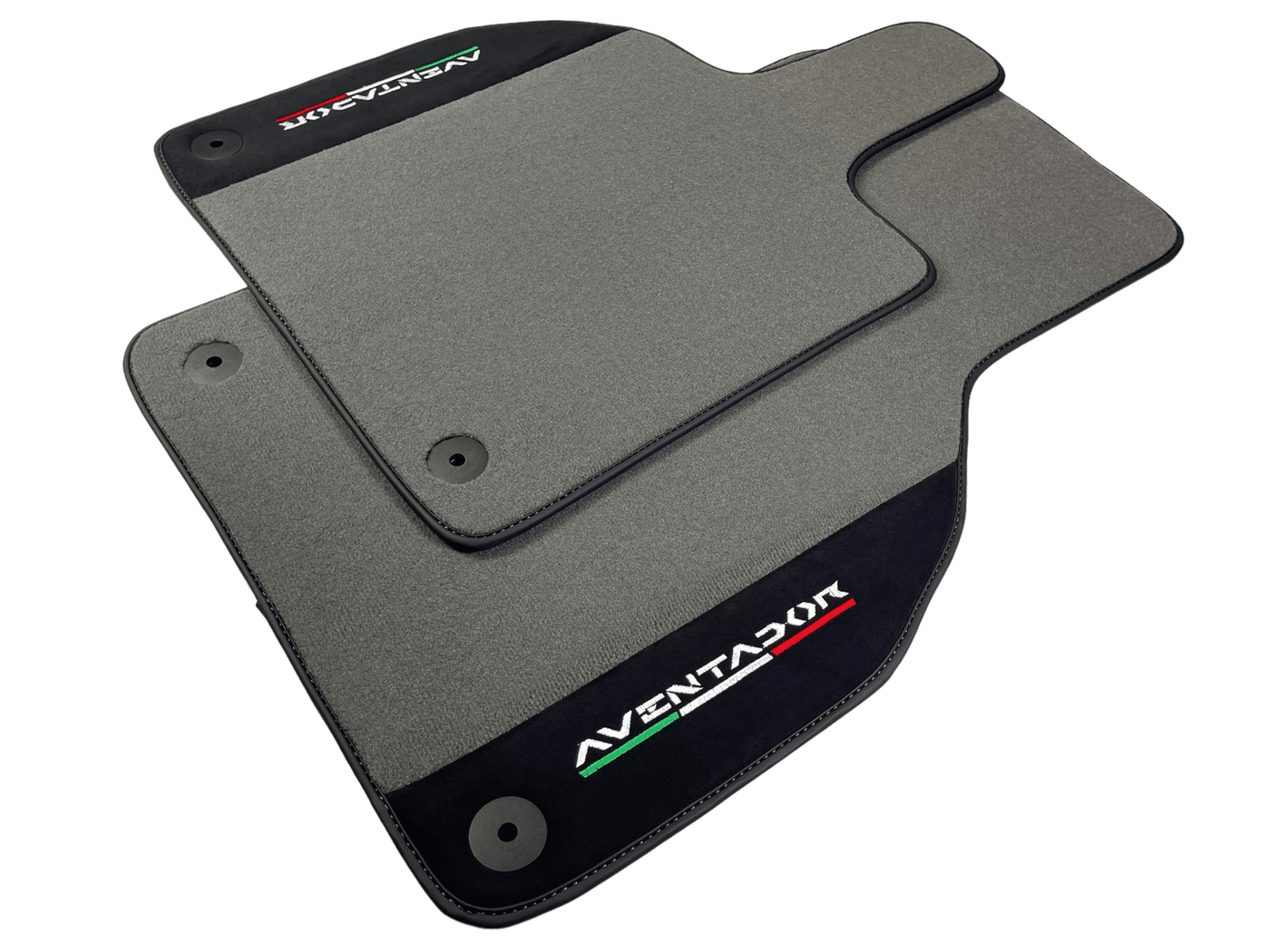 Gray Floor Mats for Lamborghini Aventador With Alcantara Leather - AutoWin