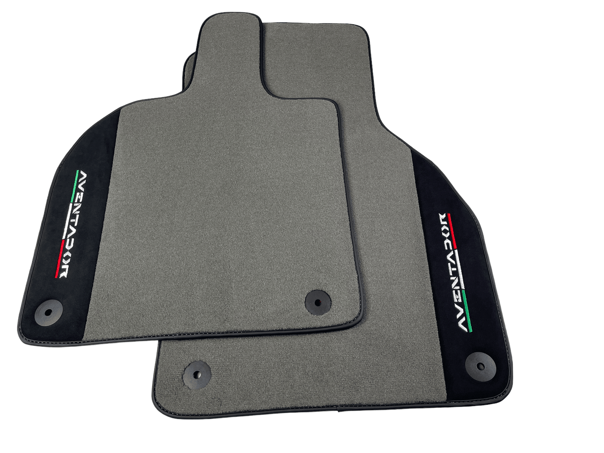 Gray Floor Mats for Lamborghini Aventador With Alcantara Leather - AutoWin