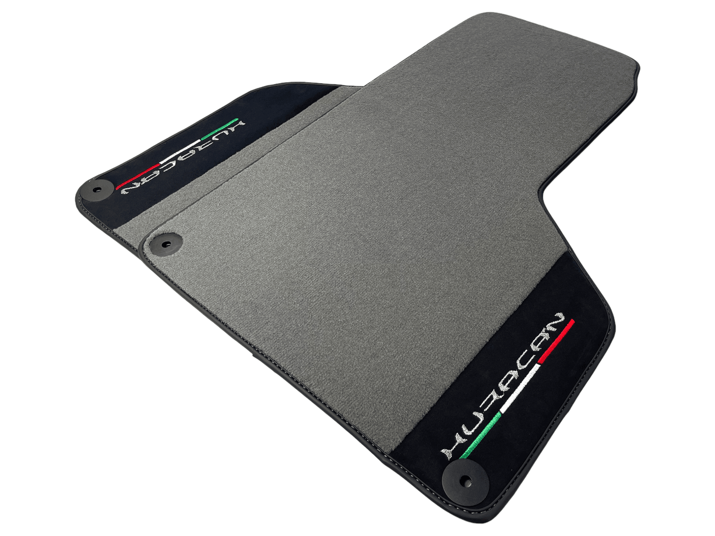Gray Floor Mats for Lamborghini Huracan With Alcantara Leather - AutoWin