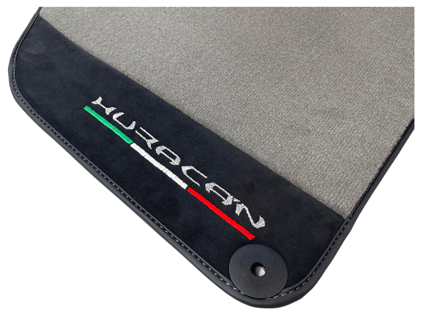 Gray Floor Mats for Lamborghini Huracan With Alcantara Leather - AutoWin