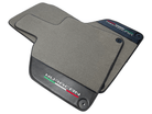 Gray Floor Mats for Lamborghini Huracan With Carbon Fiber Leather - AutoWin