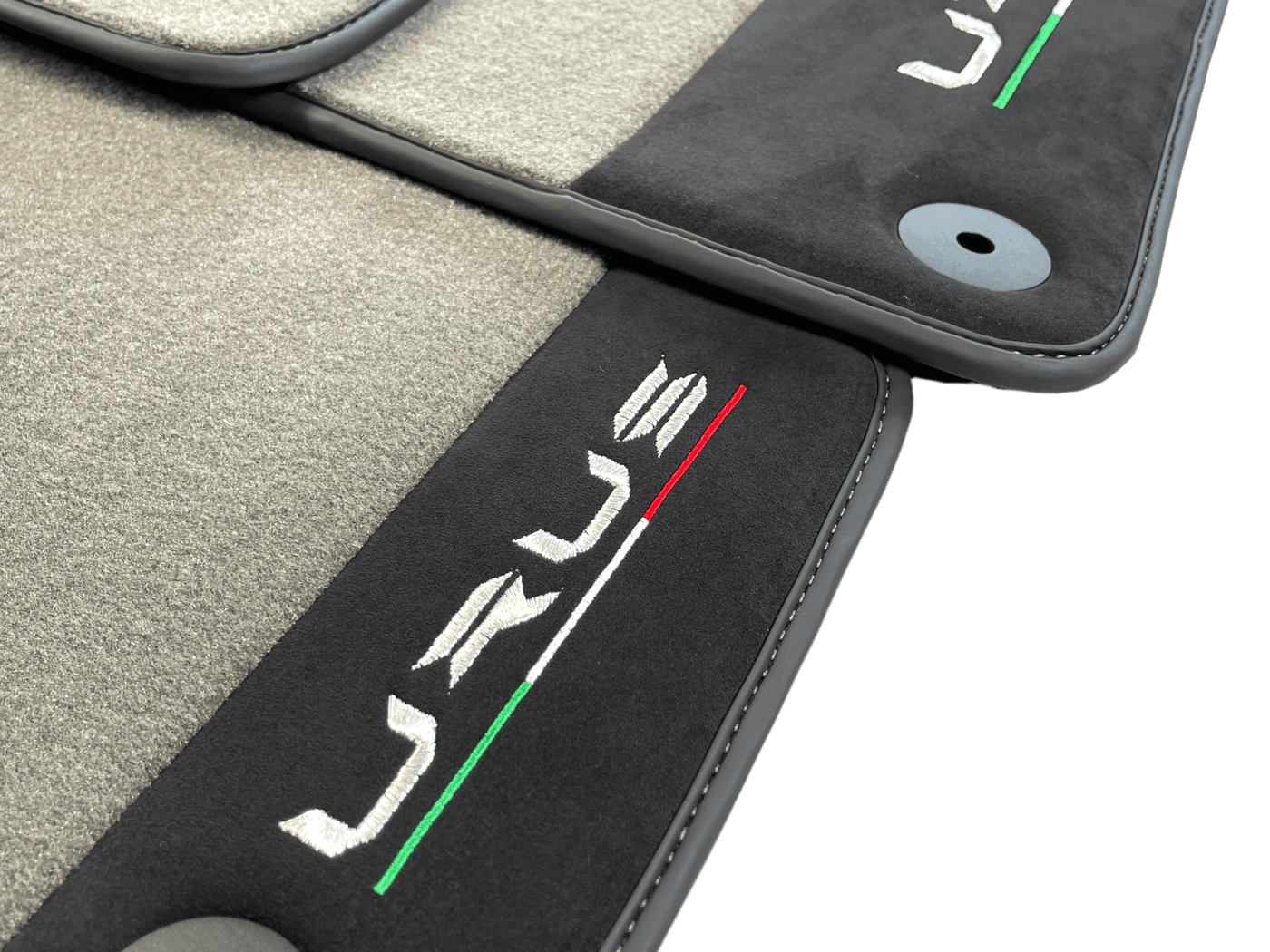 Gray Floor Mats For Lamborghini Urus With Alcantara Leather - AutoWin