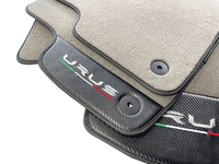 Gray Floor Mats For Lamborghini Urus With Carbon Leather - AutoWin