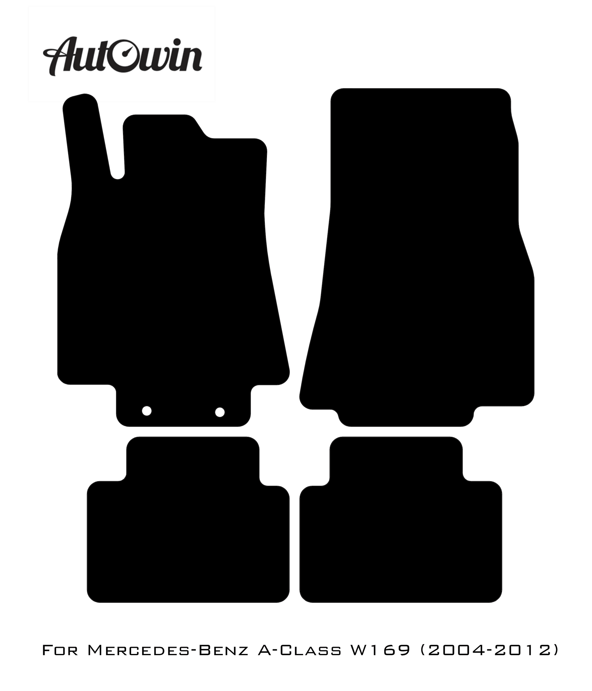 Gray Floor Mats For Mercedes Benz A-Class W169 (2004-2012) | Limited Edition - AutoWin