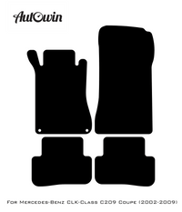 Gray Floor Mats For Mercedes Benz CLK-Class C209 Coupe (2002-2009) | Limited Edition - AutoWin