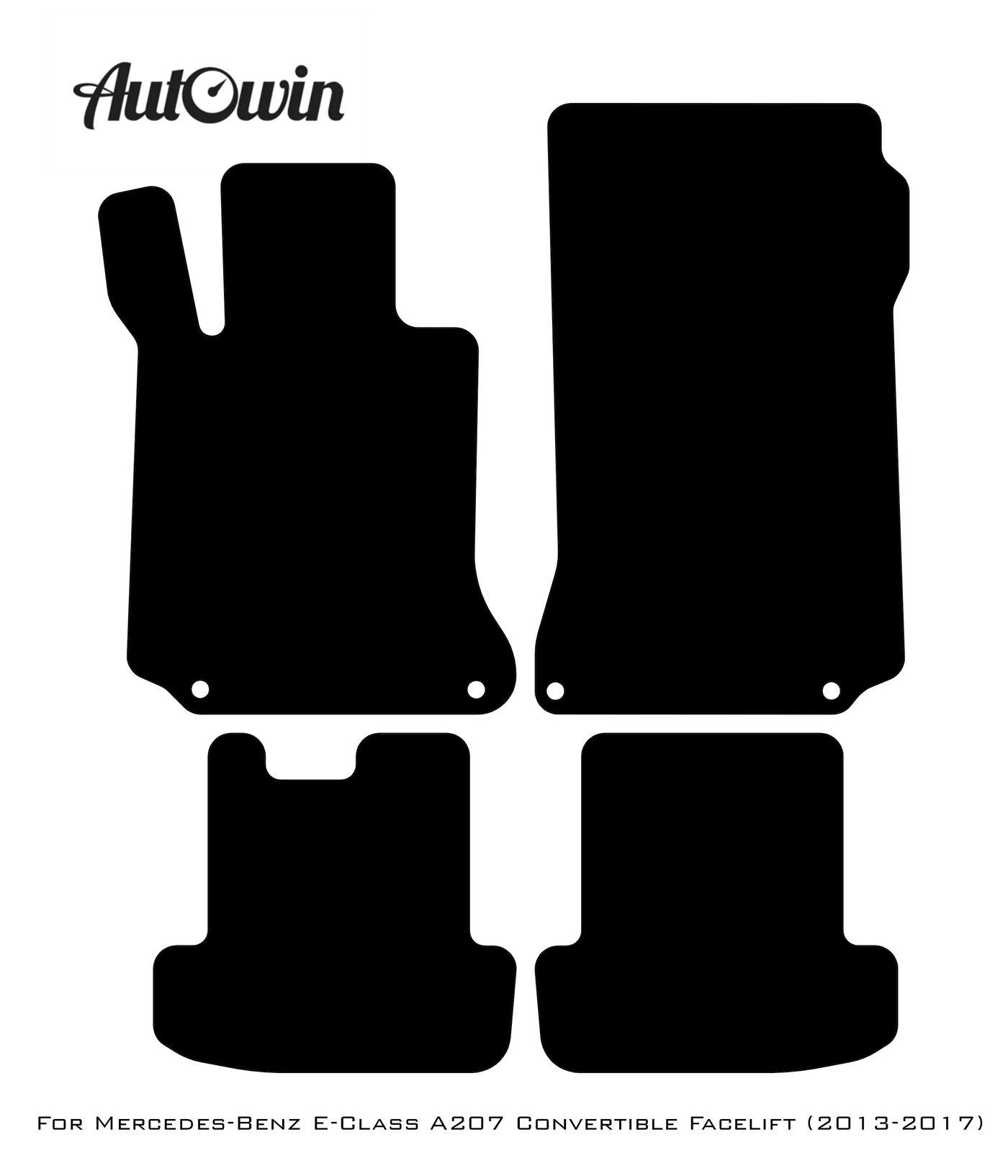 Gray Floor Mats For Mercedes Benz E-Class A207 Convertible Facelift (2013-2017) | Limited Edition - AutoWin