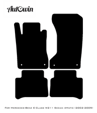 Gray Floor Mats For Mercedes Benz E-Class W211 Sedan 4Matic (2002-2009) | Limited Edition - AutoWin