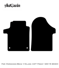 Gray Floor Mats For Mercedes Benz V-Class 447 Front (2019-2023) | Limited Edition - AutoWin