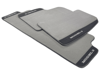 Gray Floor Mats For Tesla Model 3 With Alcantara Leather - AutoWin