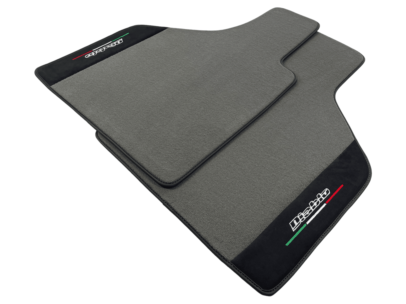 Gray Floor Mats Lamborghini Diablo 1990-2001 Alcantara Leather - AutoWin