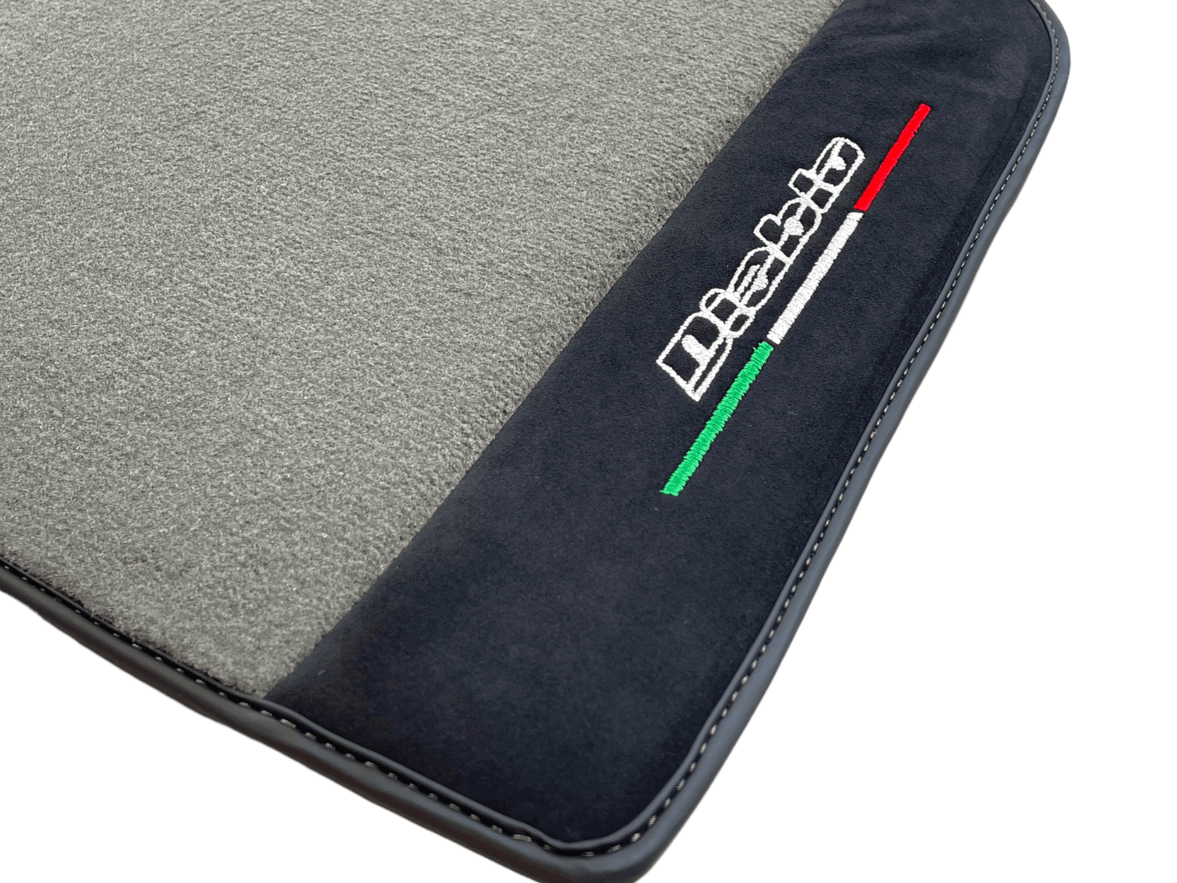 Gray Floor Mats Lamborghini Diablo 1990-2001 Alcantara Leather - AutoWin