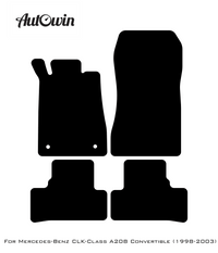 Gray Luxury Floor Mats For Mercedes Benz CLK-Class A208 Convertible (1998-2003) | ER56 Design - AutoWin