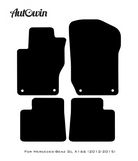 Gray Luxury Floor Mats For Mercedes Benz GL-Class X166 (2012-2015) | ER56 Design - AutoWin