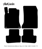 Gray Luxury Floor Mats For Mercedes Benz GLA-Class X156 (2013-2017) | ER56 Design - AutoWin