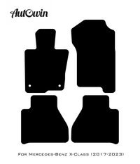 Gray Luxury Floor Mats For Mercedes Benz X-Class W470 (2017-2023) | ER56 Design - AutoWin