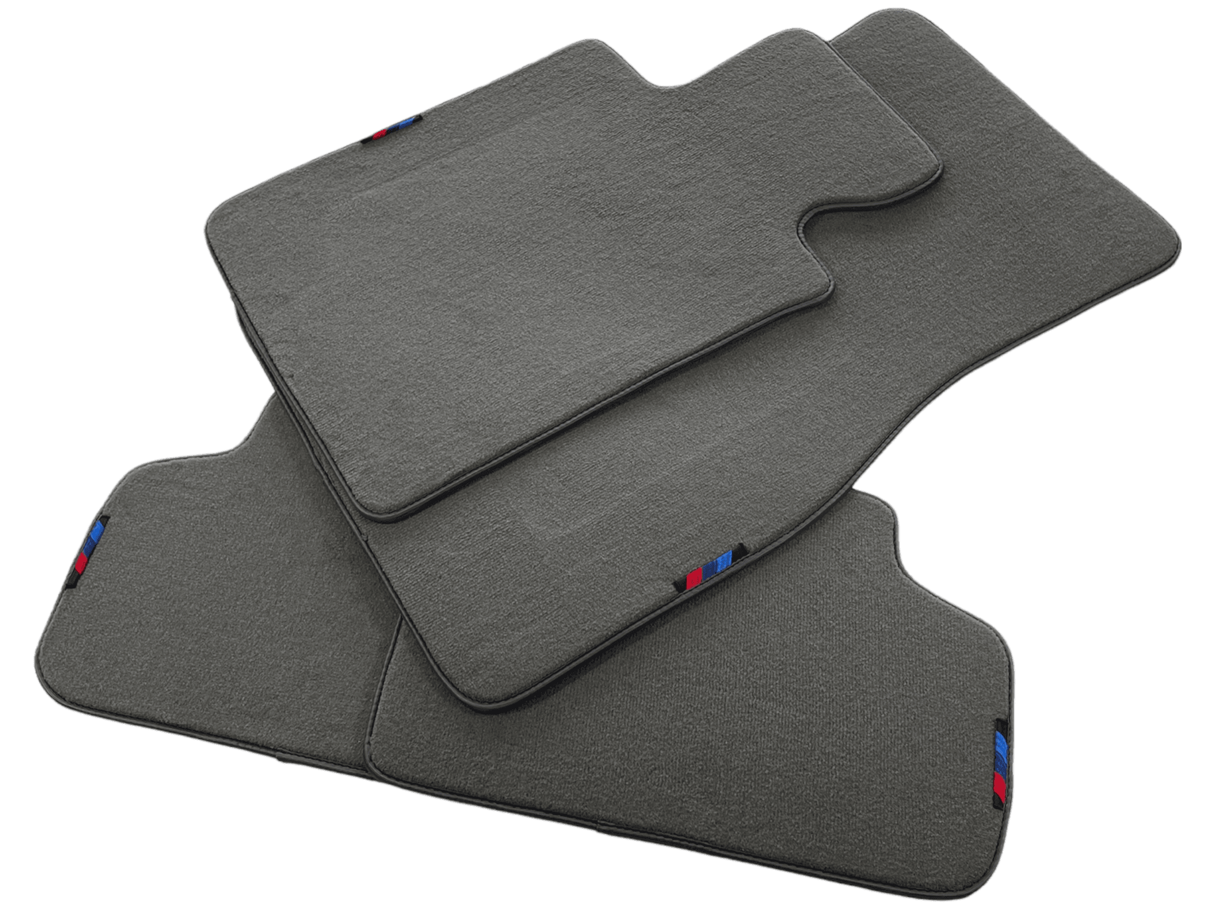 Gray Red Floor Mats For BMW 2 Series F22 With M Package AutoWin Brand - AutoWin