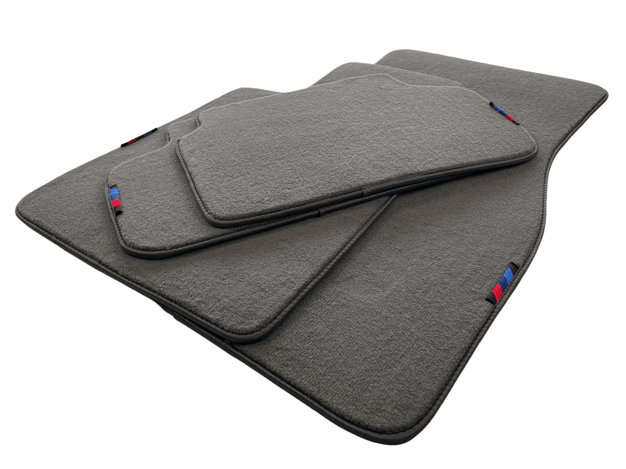 Gray Red Floor Mats For BMW 3 Series E90 With M Package AutoWin Brand - AutoWin