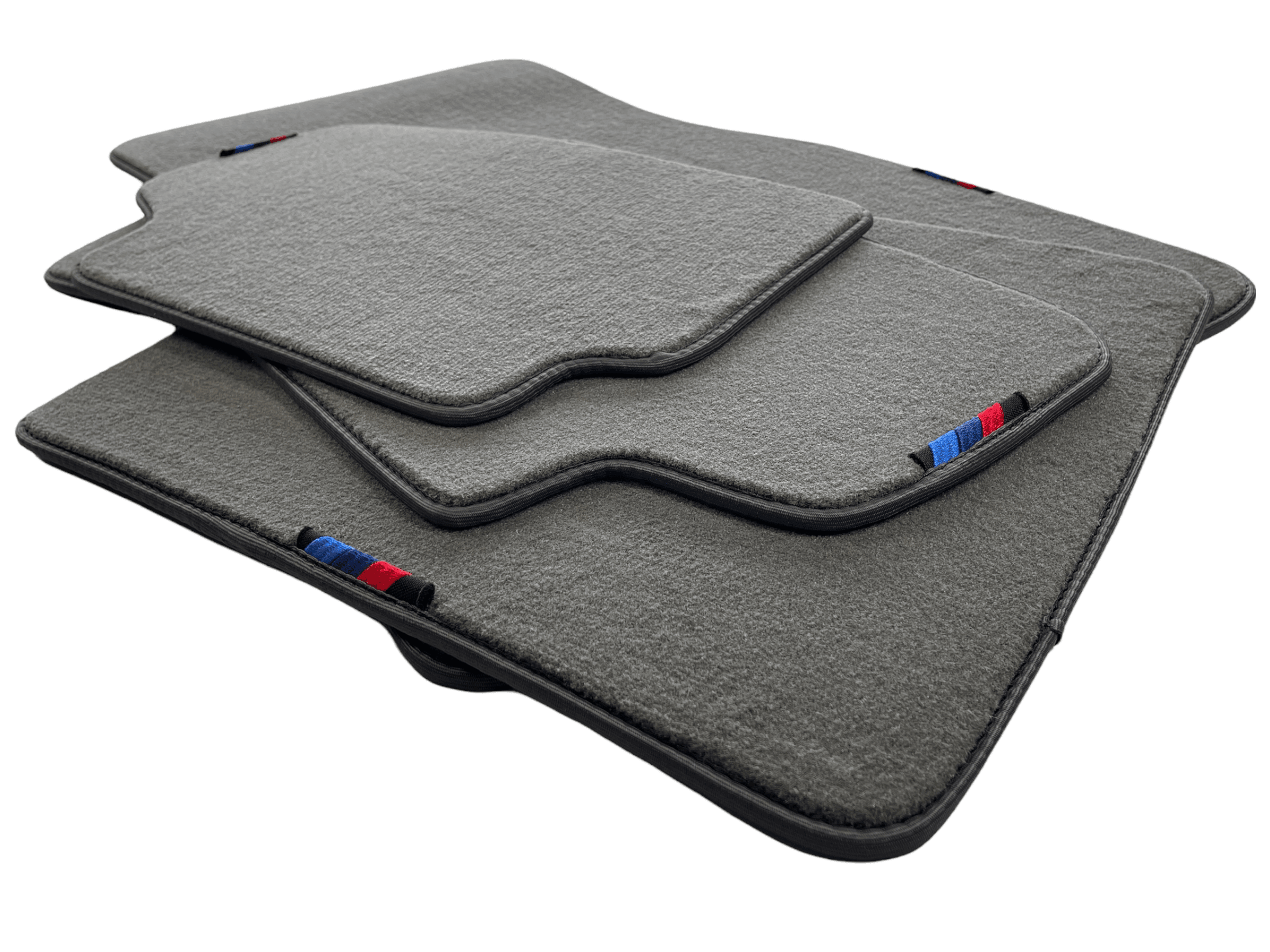 Gray Red Floor Mats For BMW 3 Series E90 With M Package AutoWin Brand - AutoWin