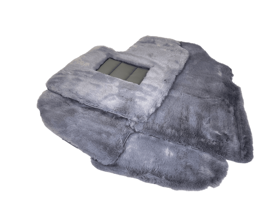 Gray Sheepskin Floor Mats For Bentley Continental GT (2003–2017) Er56 Design - AutoWin