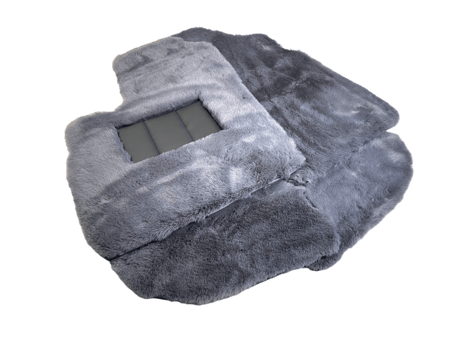 Gray Sheepskin Floor Mats For Bentley Continental GT (2003–2017) Er56 Design - AutoWin