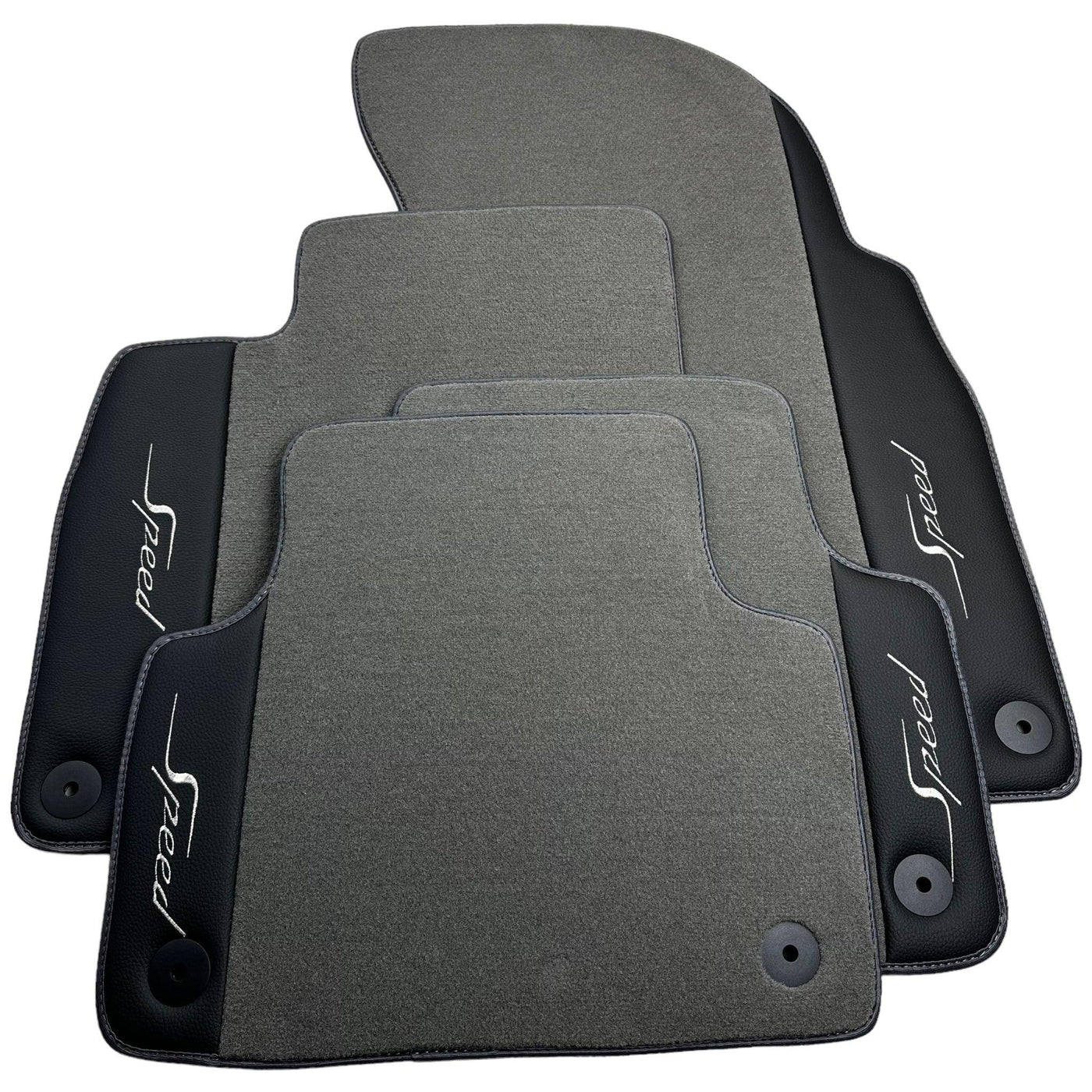 Grey Floor Mats For Bentley Mulsanne (2010-2020) with Leather - AutoWin