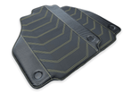 Leather Floor Mats For Ferrari 458 Italia 2009-2015 Black With Yellow Sewing - AutoWin