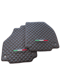 Leather Floor Mats For Ferrari F8 Tributo (2019-2023) Italian Edition - AutoWin