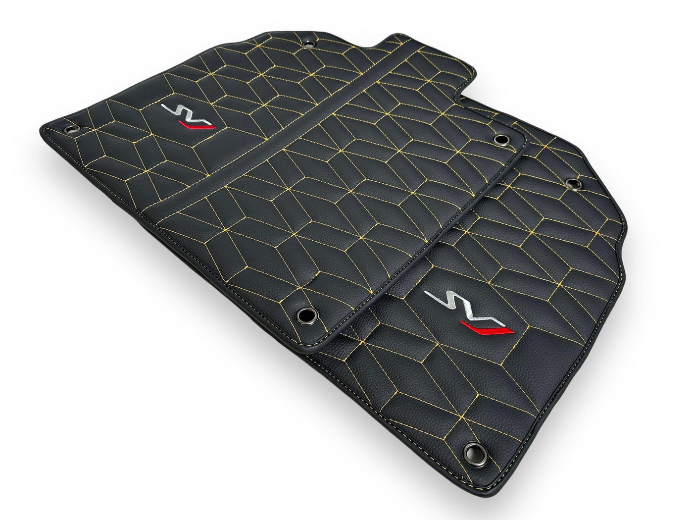 Leather Floor Mats for Lamborghini Aventador SVJ Limited Edition - AutoWin